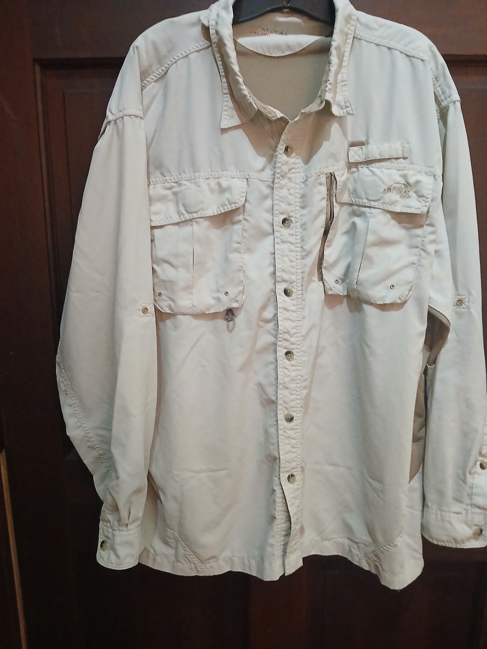 Men's Natural Gear Lightweight Shirt Tan Outdoorsman Fishing Utility Pockets XXL